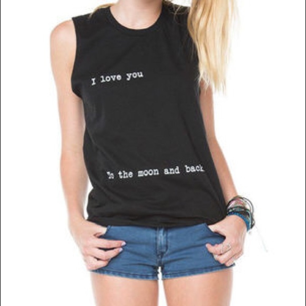 Brandy Melville I love you to the moon & back tank